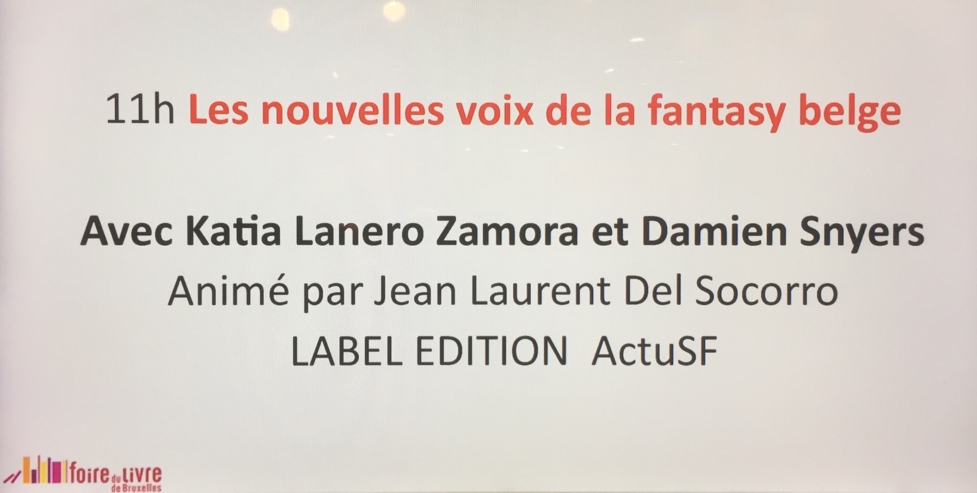 Foire du livre de Bruxelles 2019 : Table ronde Les nouvelles voix de la fantasy belge